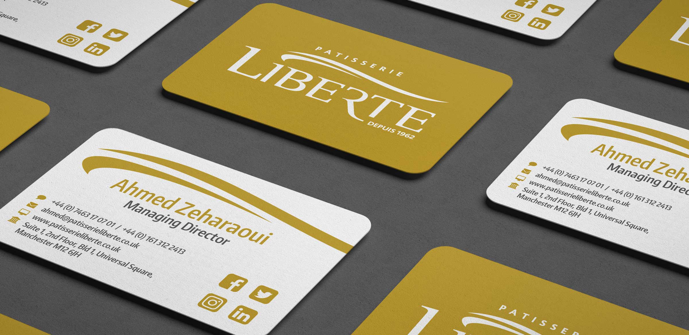 Liberte stationery design